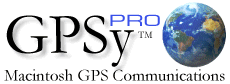 [GPSy Pro (TM) -- Macintosh GPS Communications]